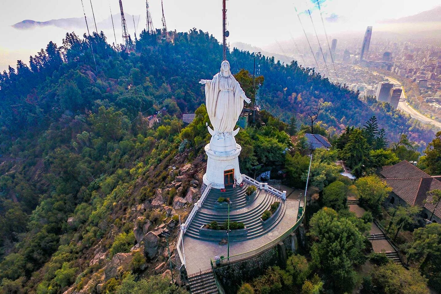 Maria Statur auf dem Cerro San Cristóbal in Santiago de Chile