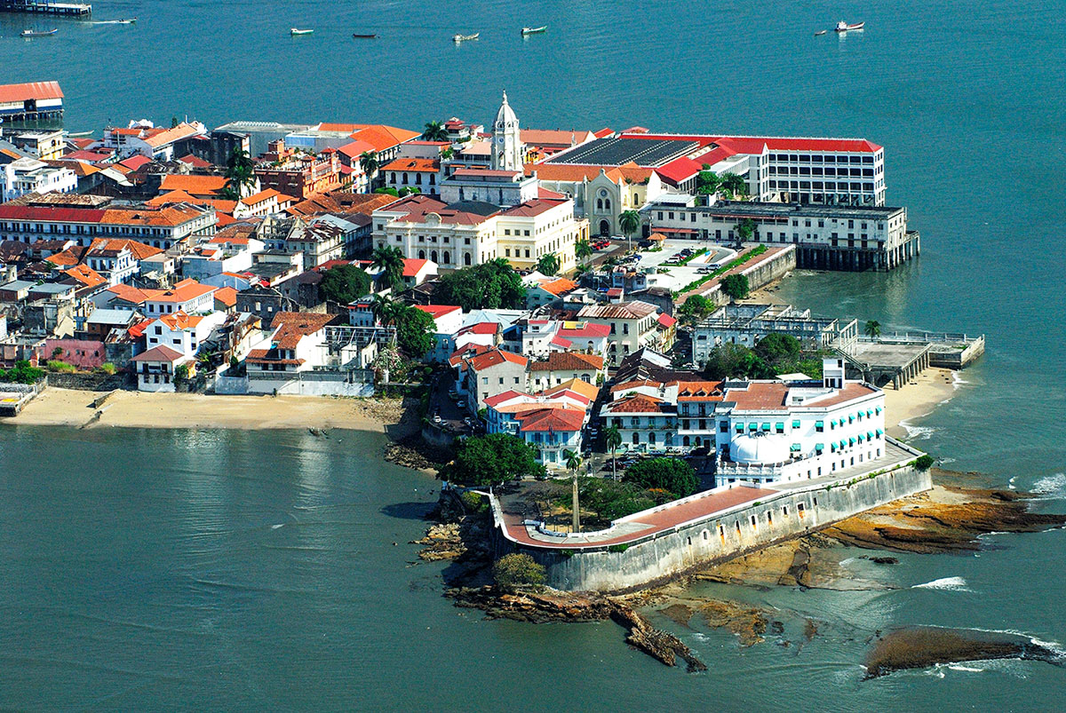 Die Altstadt von Panama City aus der Luft fotografiert